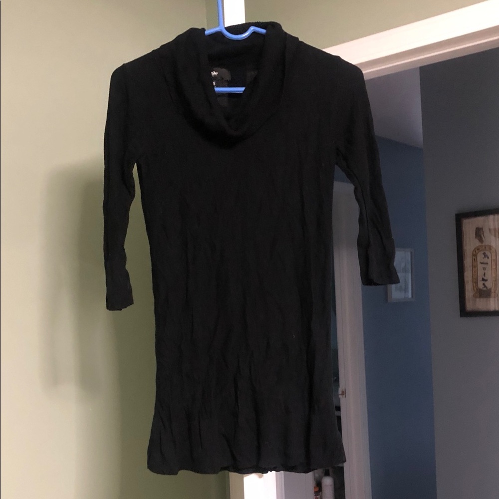 Black Cowl Neck Sweater Dress